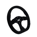 MPI USA MPI-GT2-13-B Touring Steering Wheel 13-Inch D-Shaped with Black Suede Grip and Aluminum Frame