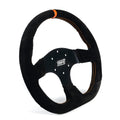 MPI USA MPI-GT2-13 Touring Steering Wheel, 13 Inch D-Shaped, Suede Grip, Black Aluminum Finish