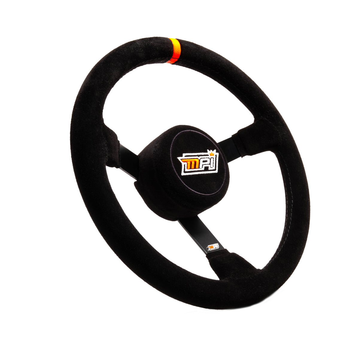 MPI USA MPI-MP-13 Stock Car Steering Wheel 13 Inch Diameter with Dished Design and Black Suede Grip