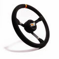 MPI USA MPI-MP-14-O 14-Inch Lightweight Steel Steering Wheel with Black Suede Grip and Orange Stripe