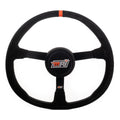 MPI USA MPI-MP2-14 14-Inch Asphalt Circle Track Steering Wheel with Black Suede Grip and Orange Stripe