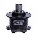 MPI USA 6-Bolt Quick Release Steering Wheel Hub with Weld-On Coupler, Aluminum, Black Anodized