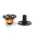 MPI USA MPI-QR-R1-56-BT Quick Release Steering Wheel Adapter with 5 and 6 Bolt Pattern, Aluminum Black and Orange Anodized