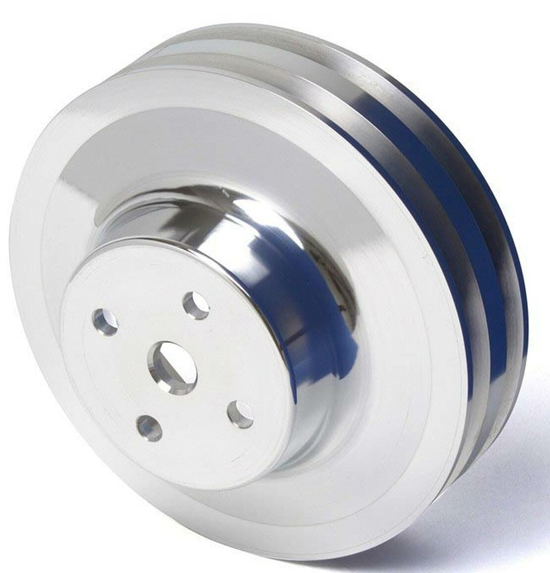 March Performance Water Pump Pulley for Chrysler 383-440 Series V-Belt, Two Groove, 6.75 Inch Diameter, Aluminum with Clear Powder Coat