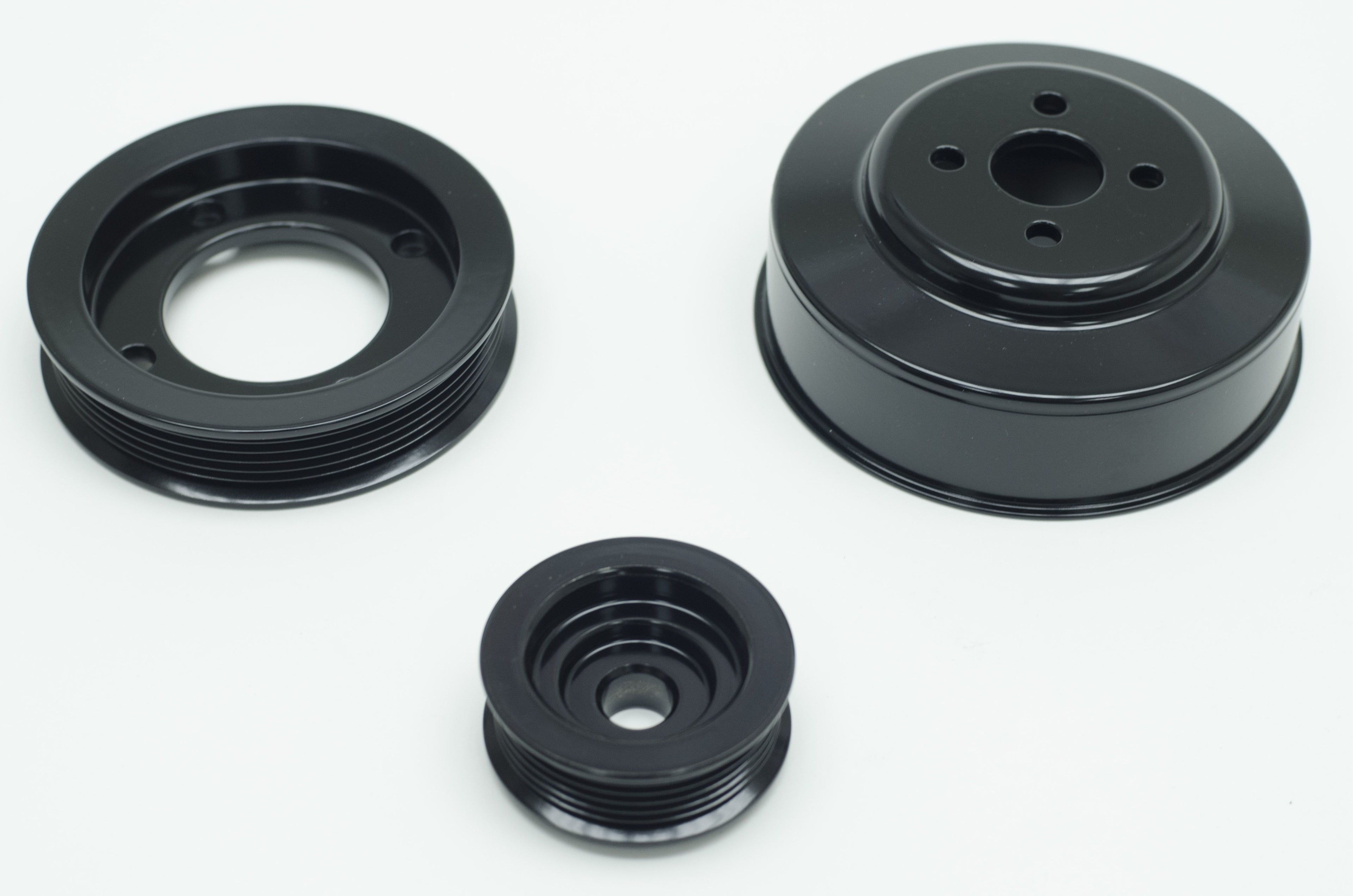 March Performance 1100-08 Pulley Kit for 1994-95 Ford Mustang with 6-Rib Serpentine Drive, Aluminum and Steel Construction