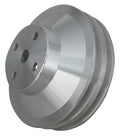 March Performance Pontiac V8 Water Pump Pulley 2V, Aluminum, 6.125 Inch Diameter, Clear Powder Coat Finish