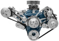 March Performance MPP13120 Pontiac Serpentine Pulley Conversion Kit with Aluminum 6-Rib Serpentine Pulley and Clear Powder Coat Finish