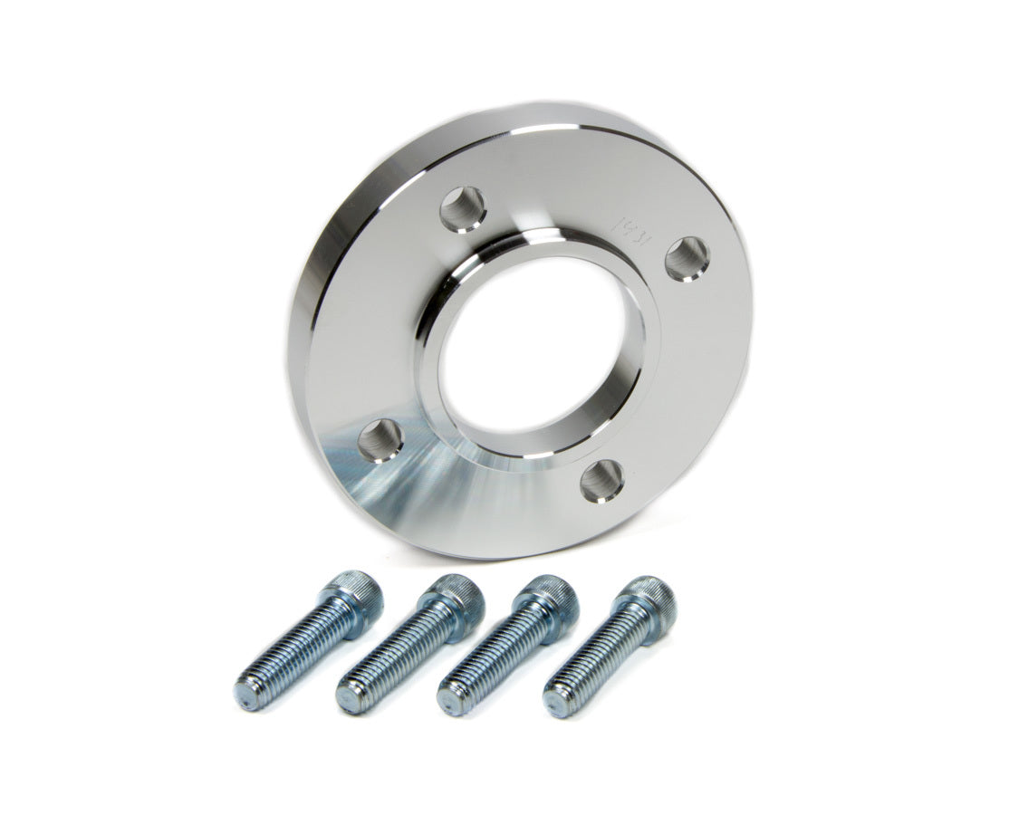 March Performance Crankshaft Pulley Spacer for Small Block Ford 0.614 Inch Thickness Aluminum, 4-Bolt Balancer