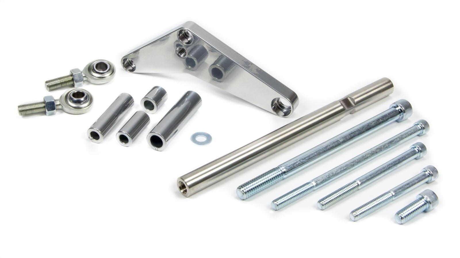 March Performance Alternator Bracket for Ford 1G Small Block Passenger Side High Mount Water Pump Mount Aluminum, Clear Powder Coat