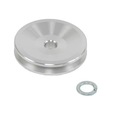 March Performance Alternator Pulley 150, 4 Inch V-Belt, Aluminum, Natural Finish