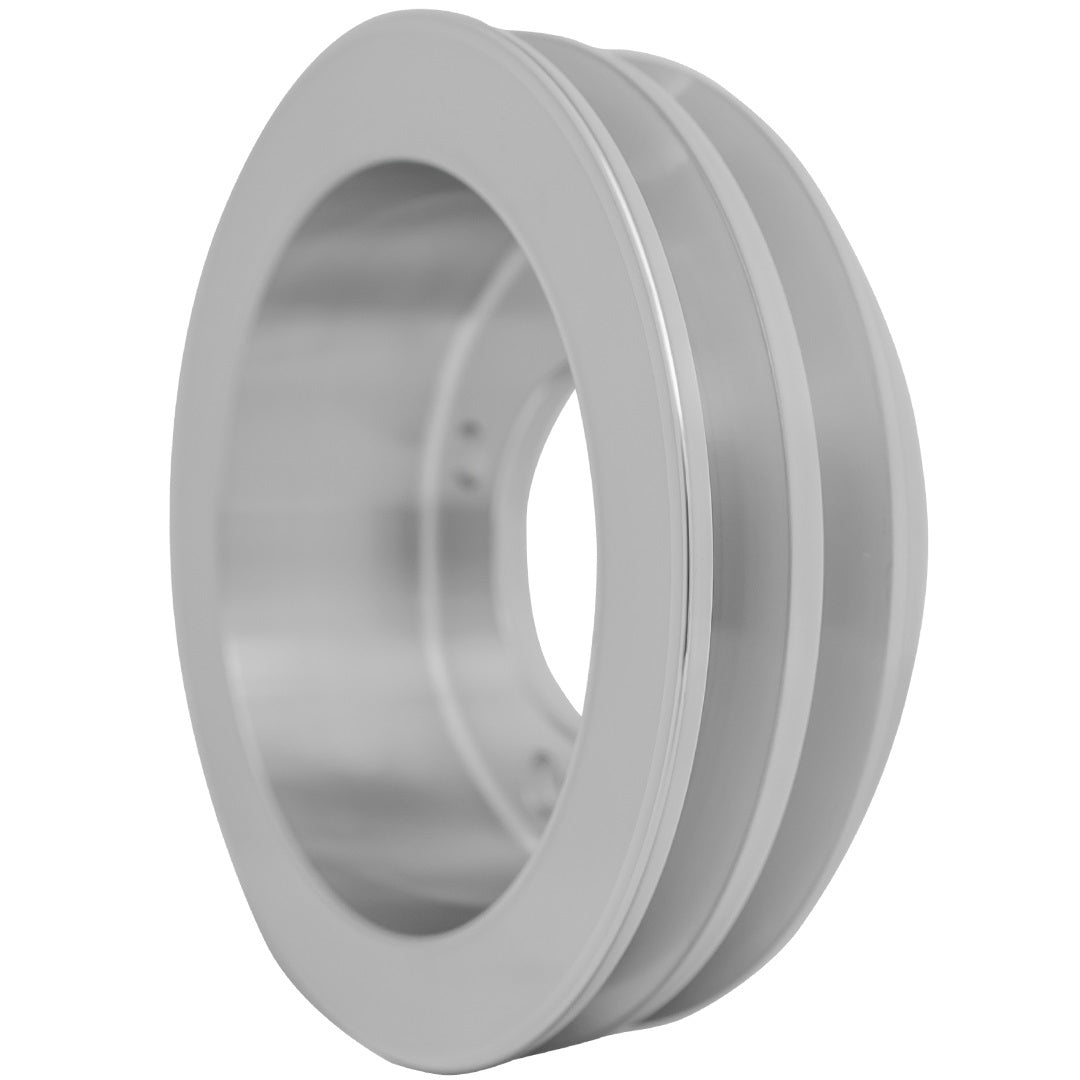 March Performance 1545 Small Block Ford Crankshaft Pulley with 2 Grooves, 5.75-inch Diameter, Aluminum Finish