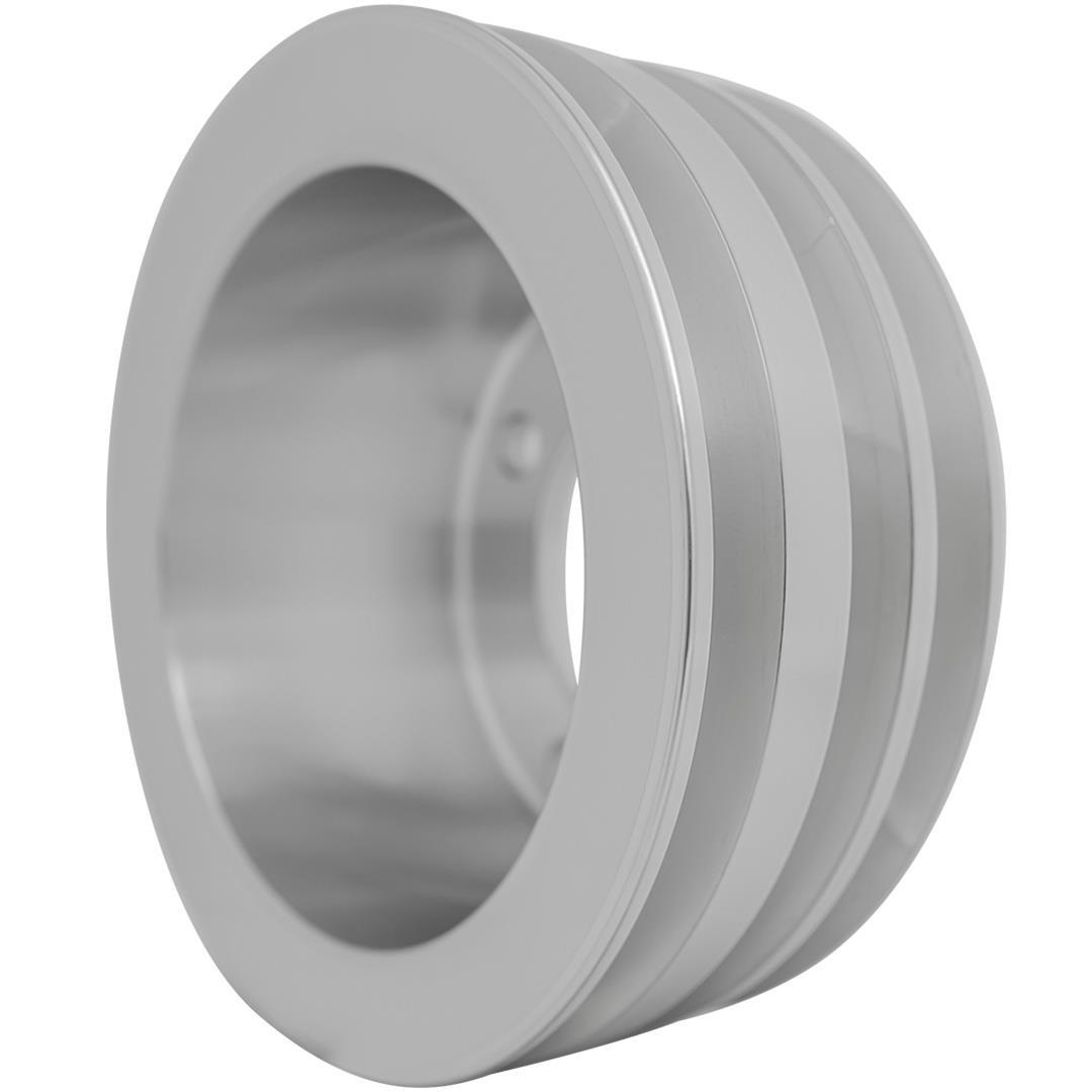 March Performance 1547 Crankshaft Pulley for Small Block Ford 289-351W, 3-Groove V-Belt, 5.75 Inch Diameter, Aluminum with Clear Powder Coat