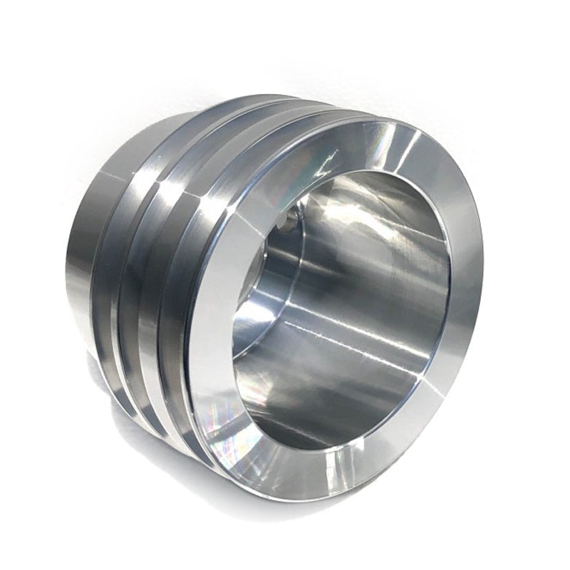 March Performance Crankshaft Pulley Kit for Small Block Ford 1965-1969, 3-Groove Aluminum with Clear Powder Coat, 5.5 Inch Diameter