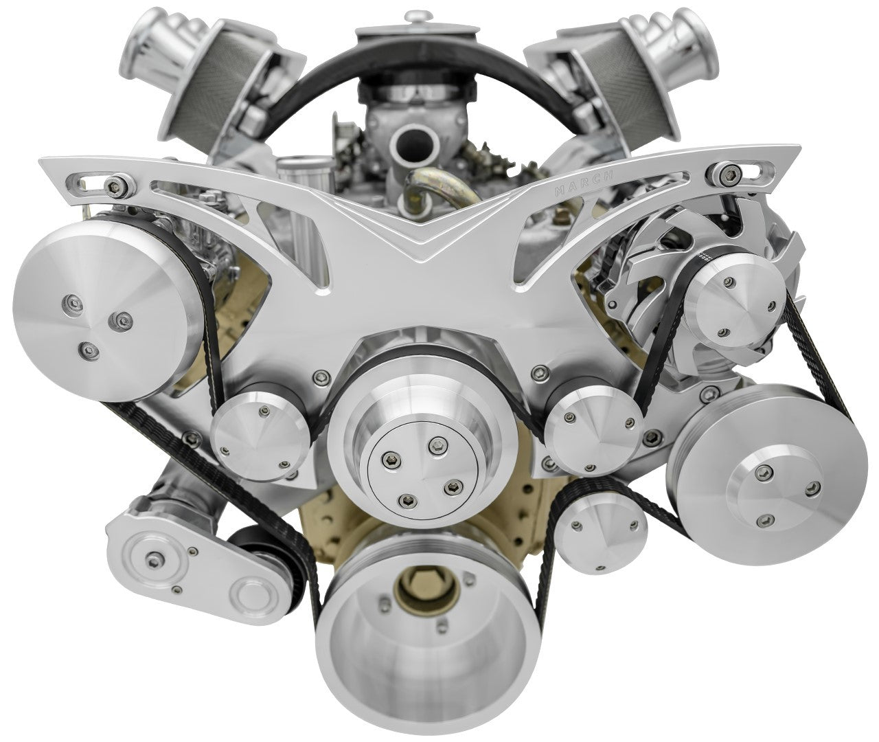 March Performance MPP16030 Olds 350-455 Alternator, Air Conditioning, Power Steering Style Track Pulley Kit