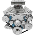 March Performance Ford FE Style Track Pulley System with 6-Rib Serpentine Aluminum Pulley Kit