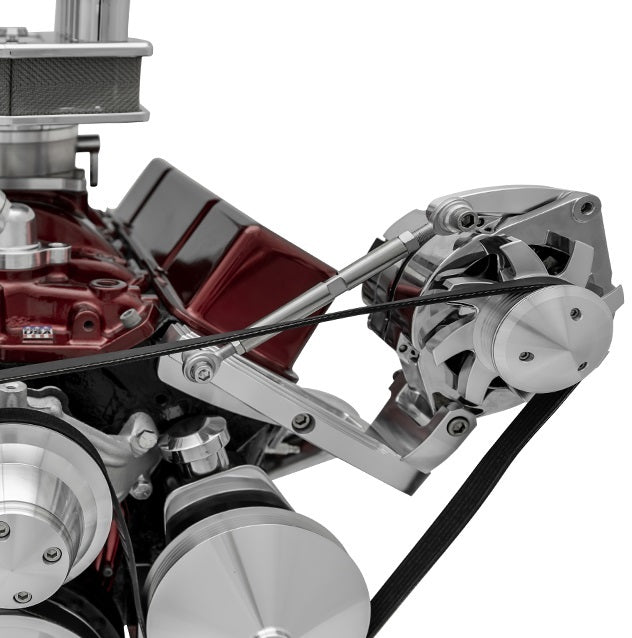 March Performance Alternator Bracket for Chevy Small Block with High Mount Head Design