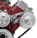 March Performance PS Bracket Adjustable Middle Mount Polished Aluminum for Chevy Big Block LWP