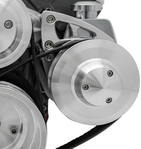March Performance MPP20160 Saginaw Style Power Steering Pump Bracket for Small Block Chevy, Driver Side Mount, Aluminum with Clear Powder Coat Finish