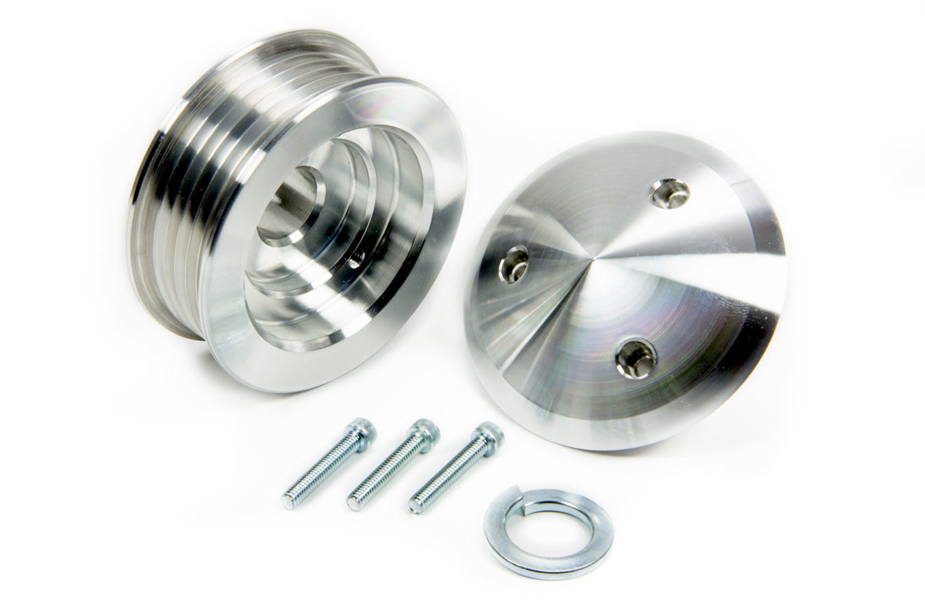 March Performance GM/Ford Serpentine Alternator Pulley 6-Rib 2.75 Inch Diameter Aluminum with Hardware