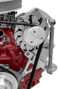 March Performance Alternator Bracket for GM 10SI Small Block Chevy Driver Side High Mount Water Pump Mount Aluminum with Clear Powder Coat