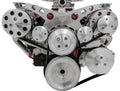 March Performance SBC Corvette Serpentine System with Air Conditioning and Aluminum 6-Rib Pulley Kit