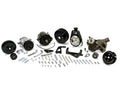March Performance GM Small Block Chevy Long Water Pump Sport Track Pulley Kit 6-Rib Serpentine Aluminum Black