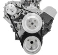 March Performance SBC Deluxe Custom Conversion Kit for Small Block Chevy with 6-Rib Serpentine Aluminum Pulley System