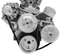 March Performance SBC Serpentine Conversion Kit with 6-Rib Aluminum Pulley for Small Block Chevy, Silver Finish