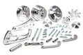 March Performance BBC Long Water Pump Serpentine Pulley Kit 6-Rib Aluminum with Clear Powder Coat