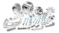 March Performance MPP23050 Big Block Chevrolet Pulley Kit with High Water Flow, Aluminum, 6-Rib Serpentine Drive, Clear Powder Coat Finish