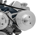 March Performance SBF Power Steering Pump Bracket Driver Side Mount Aluminum Natural Powder Coat for Small Block Ford