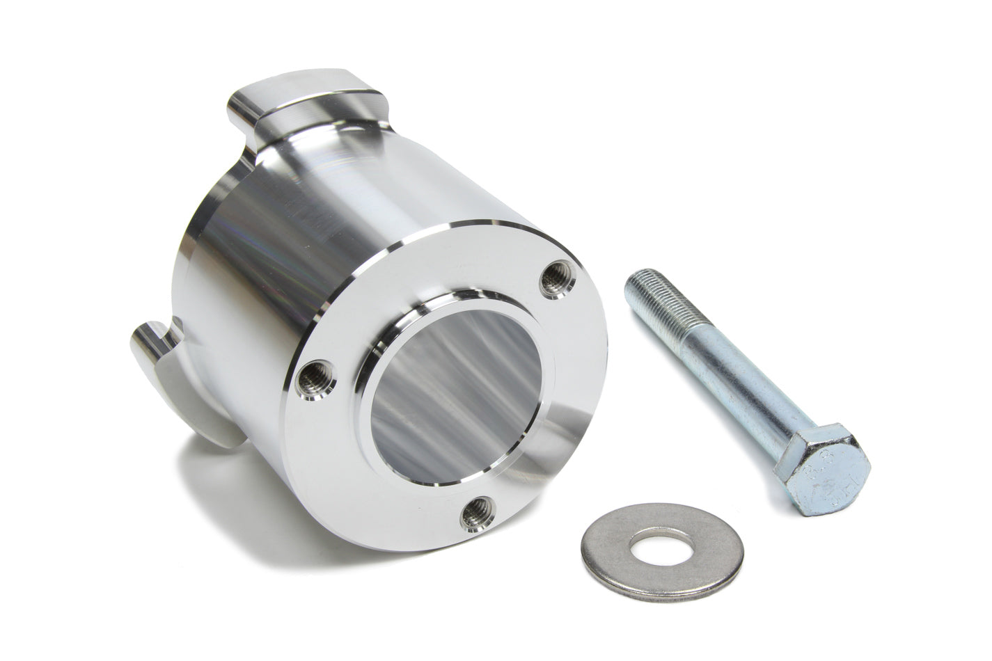 March Performance Crank Pulley Hub Adapter for GM LS-Series Engines, Chevrolet Corvette Balancer, Aluminum, Natural Finish