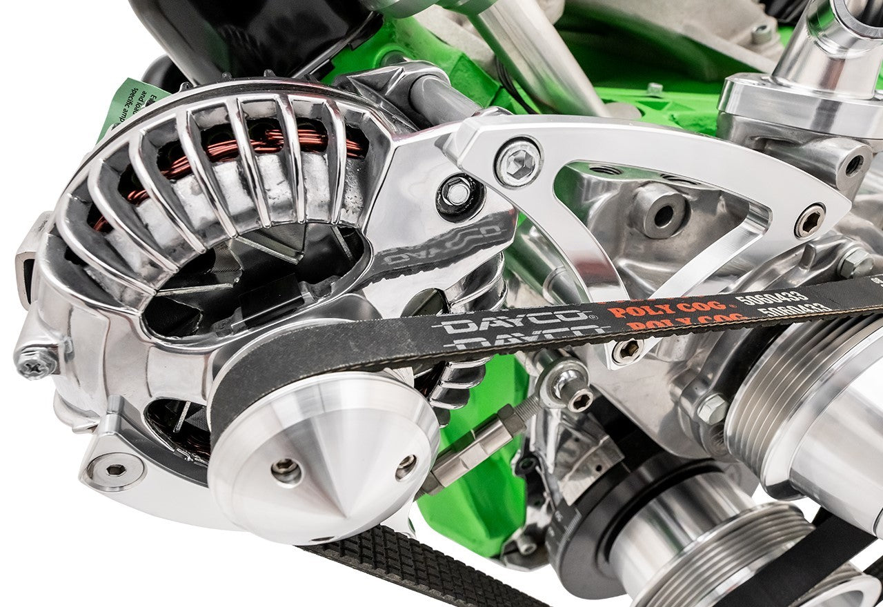 March Performance Chrysler 426-440 Billet Alternator Bracket Passenger Side Mid Mount Aluminum