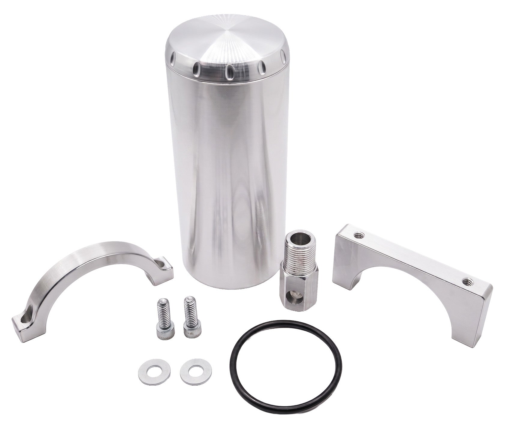 March Performance MPP450 Billet Remote Power Steering Reservoir with Mounting Bracket