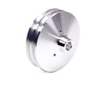 March Performance GM Power Steering Pump Pulley 520, 2-Groove V-Belt, Aluminum, Clear Powder Coat