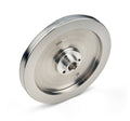 March Performance Power Steering Pump Pulley for Chrysler - V-Belt, 1 Groove, 7 Inch Diameter, Aluminum, Clear Powder Coat