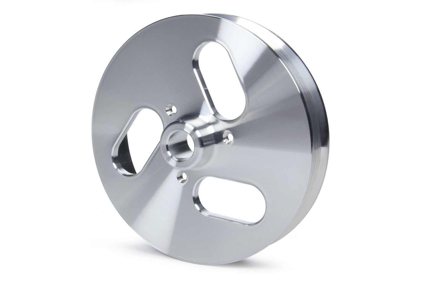 March Performance Power Steering Pump Pulley 610 Serpentine Belt 6-Rib Aluminum with Clear Powder Coat