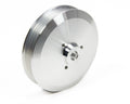 March Performance SBC Serpentine Power Steering Pump Pulley, 6-Inch Diameter, Aluminum with Clear Powder Coat, Long Water Pump, GM Pumps