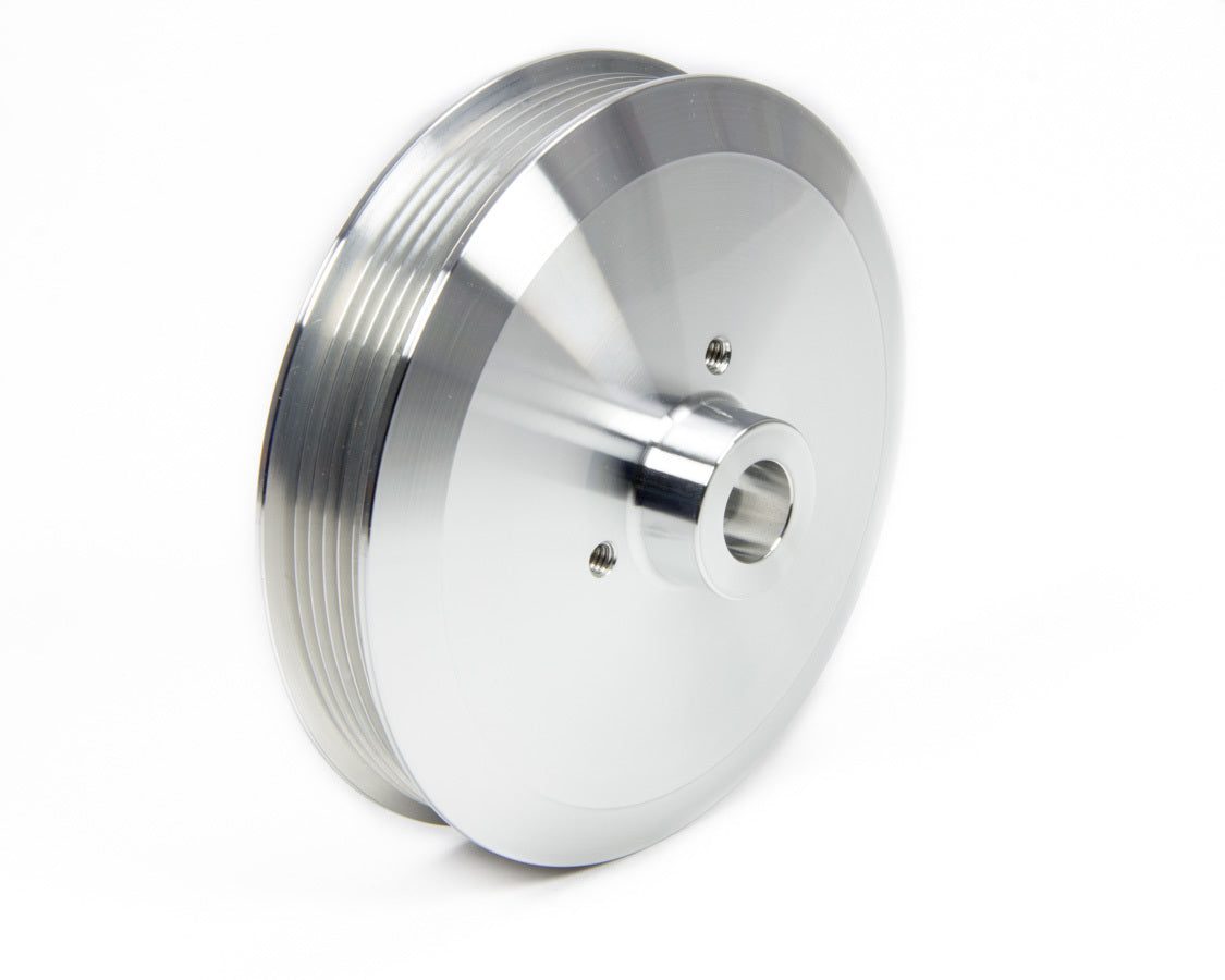 March Performance GM Power Steering Pump Pulley 6 Rib Aluminum 6 Inch Diameter for Long Water Pump