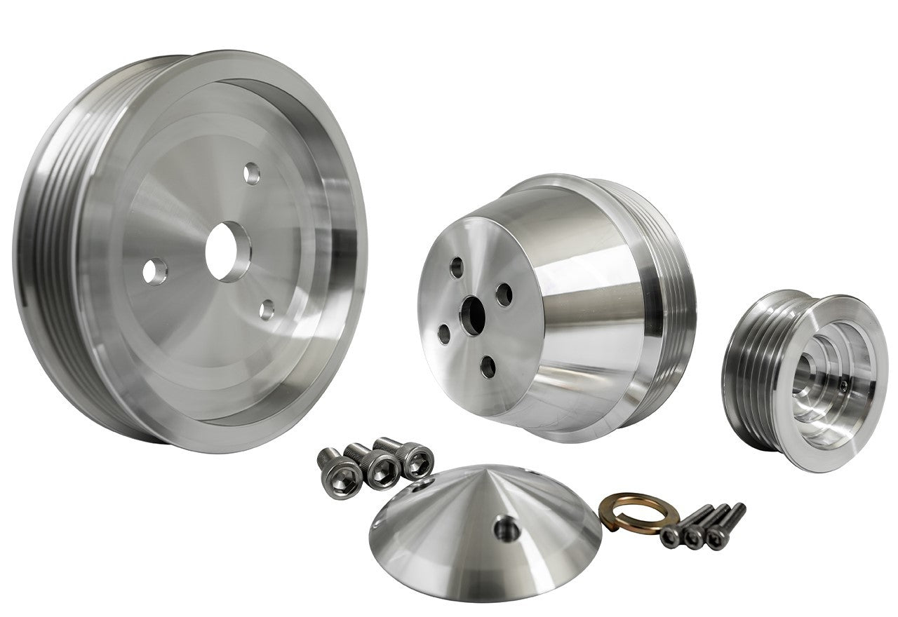 March Performance SBC Conversion Kit with Aluminum Pulley for Short Water Pump and 6-Rib Serpentine Belt