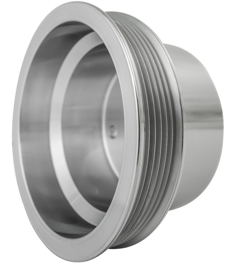 March Performance 6311 6-Rib 5-3/4 Inch Aluminum Serpentine Crankshaft Pulley with Performance Ratio and Hardware