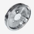 March Performance BBC Crankshaft Pulley Polish with Pulley Assembly for Big Block Chevy, 7 Inch Diameter, Aluminum with Clear Powder Coat Finish