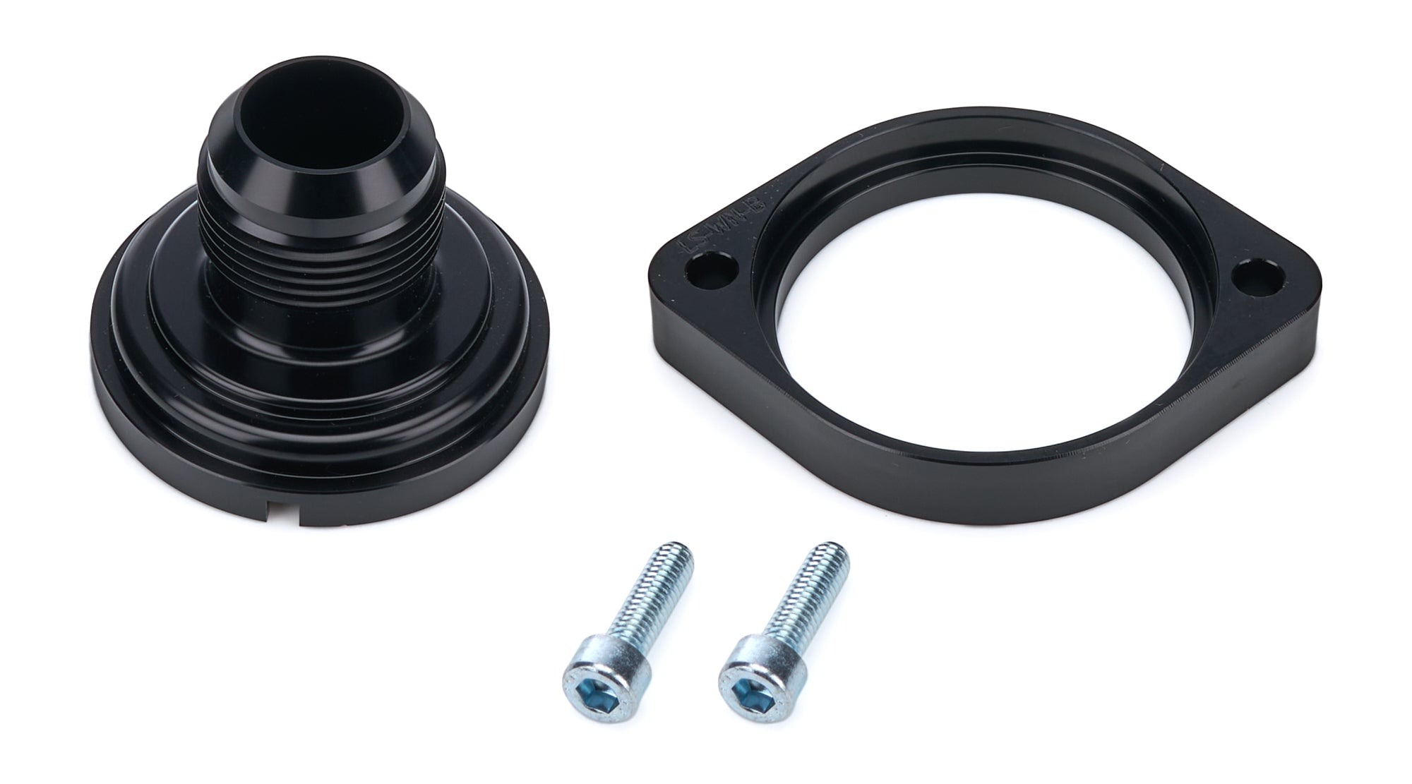 March Performance BTH-215-08 Water Neck, LS Series, 16AN Male, Aluminum, Black Anodized