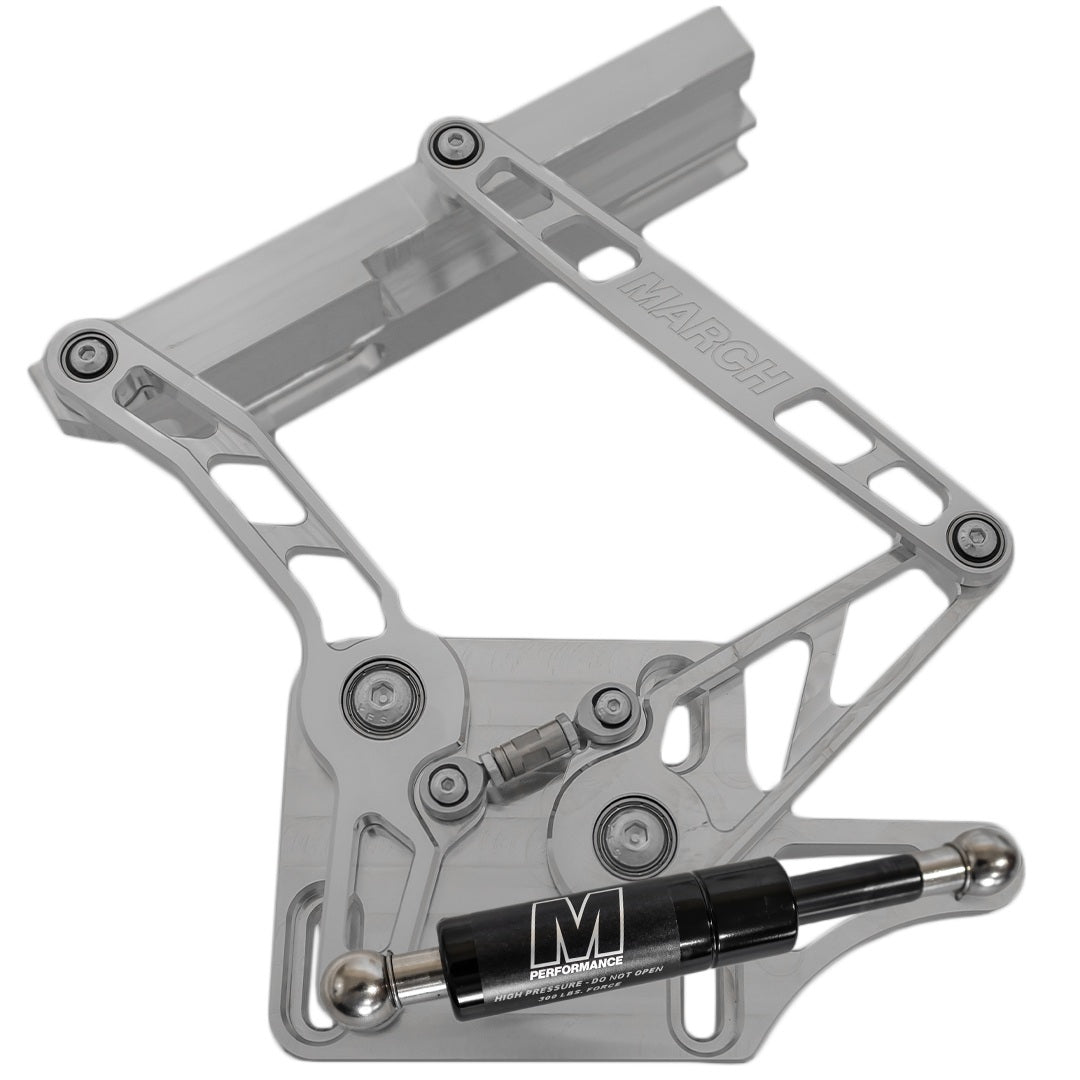 March Performance HH70M-S-08 Hood Hinge Pair for Ford Mustang 1967-1970 with Aluminum Construction and Black Powder Coat Finish