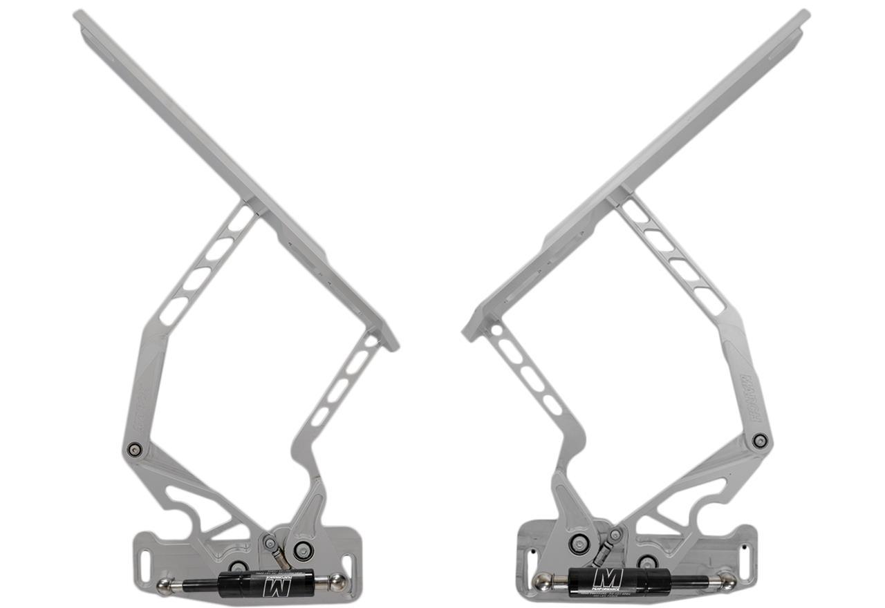 March Performance HH72CE-S-05 Polished Aluminum Hood Hinges for Chevrolet Chevelle 1968-1972 Pair