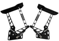 March Performance HH72CK-S-08 Hood Hinge Pair for GM 1967-1972 Fullsize Trucks, Adjustable Aluminum, Black Powder Coat