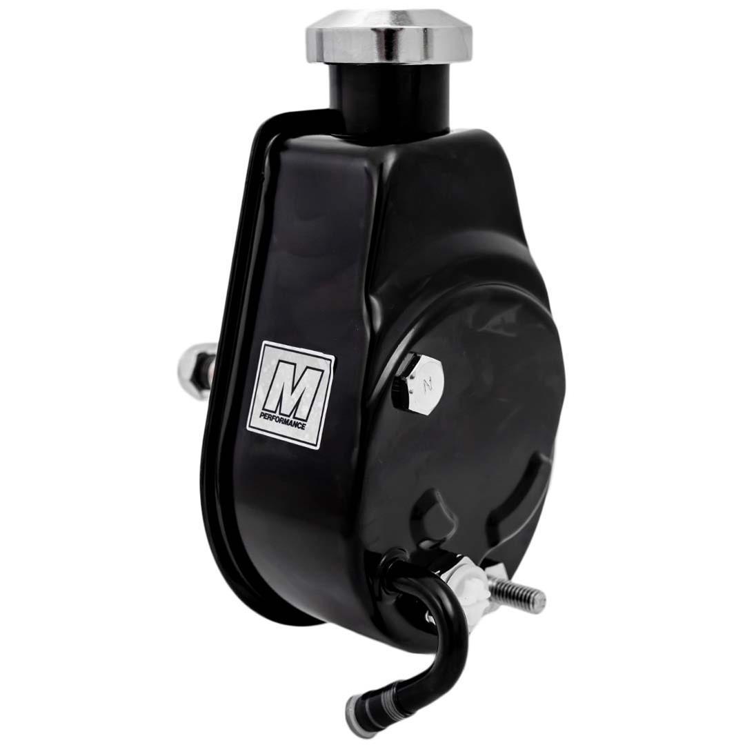 March Performance P2304-08 Saginaw Keyway Power Steering Pump, Ultra Series, 1300 psi, Steel, Black Powder Coat, Universal Fit