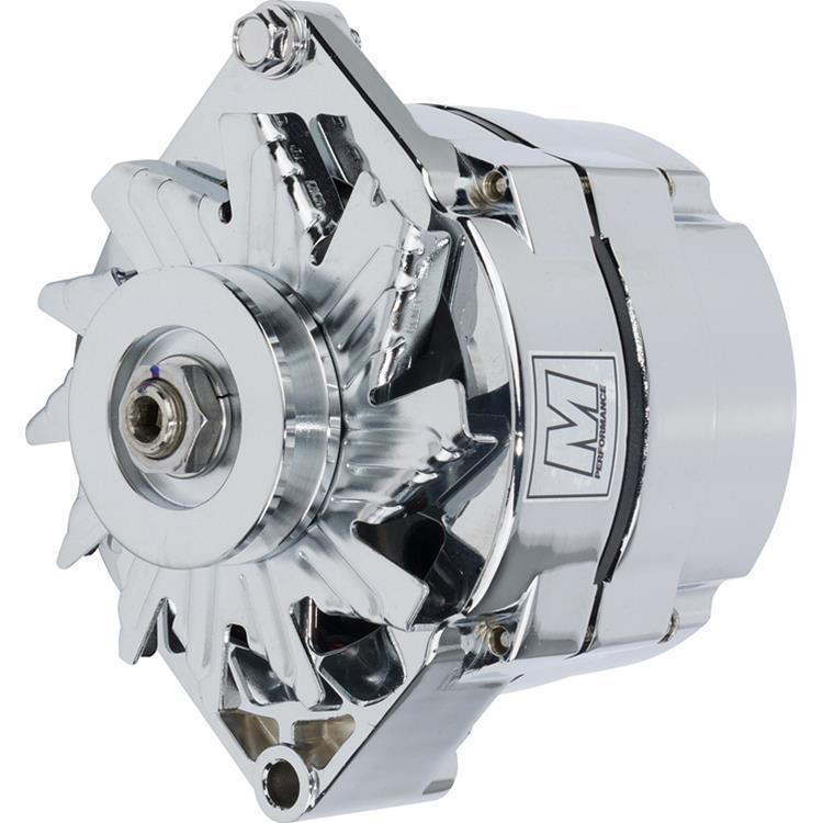 March Performance P2556-06 Alternator GM 10SI 140 Amp 12V Single V-Belt Pulley Aluminum Case Natural Finish