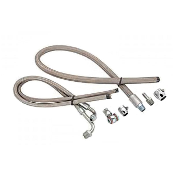 March Performance P3222 Stainless Steel Braided Power Steering Hose Kit for GM Steering Box and Pump