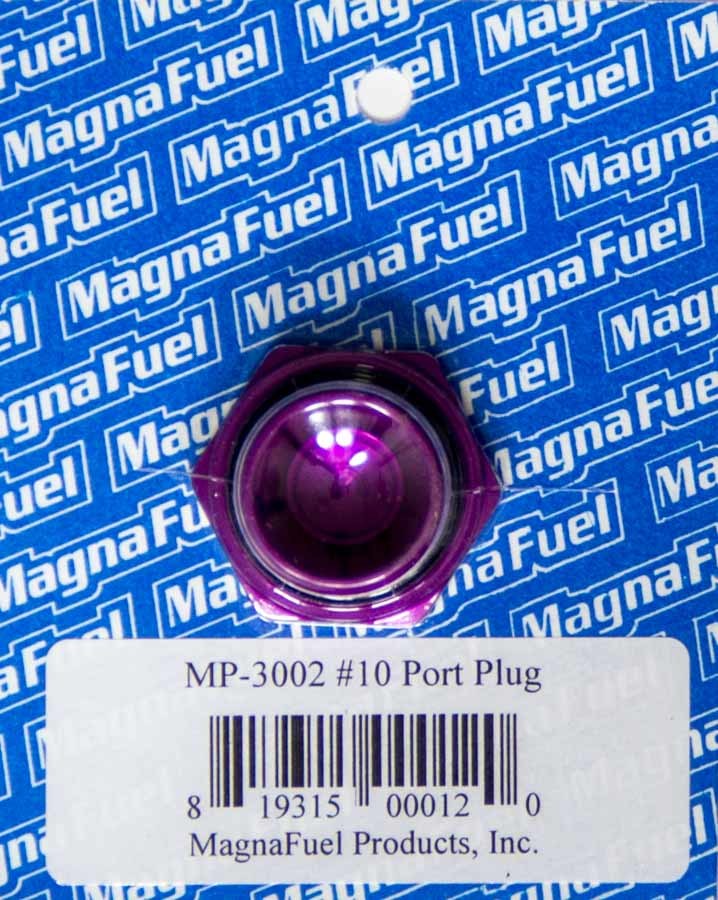 Magnafuel/Magnaflow Fuel Systems MP-3002 #10 O-Ring Port Plug with Hex Head, Aluminum, Purple Anodized Finish